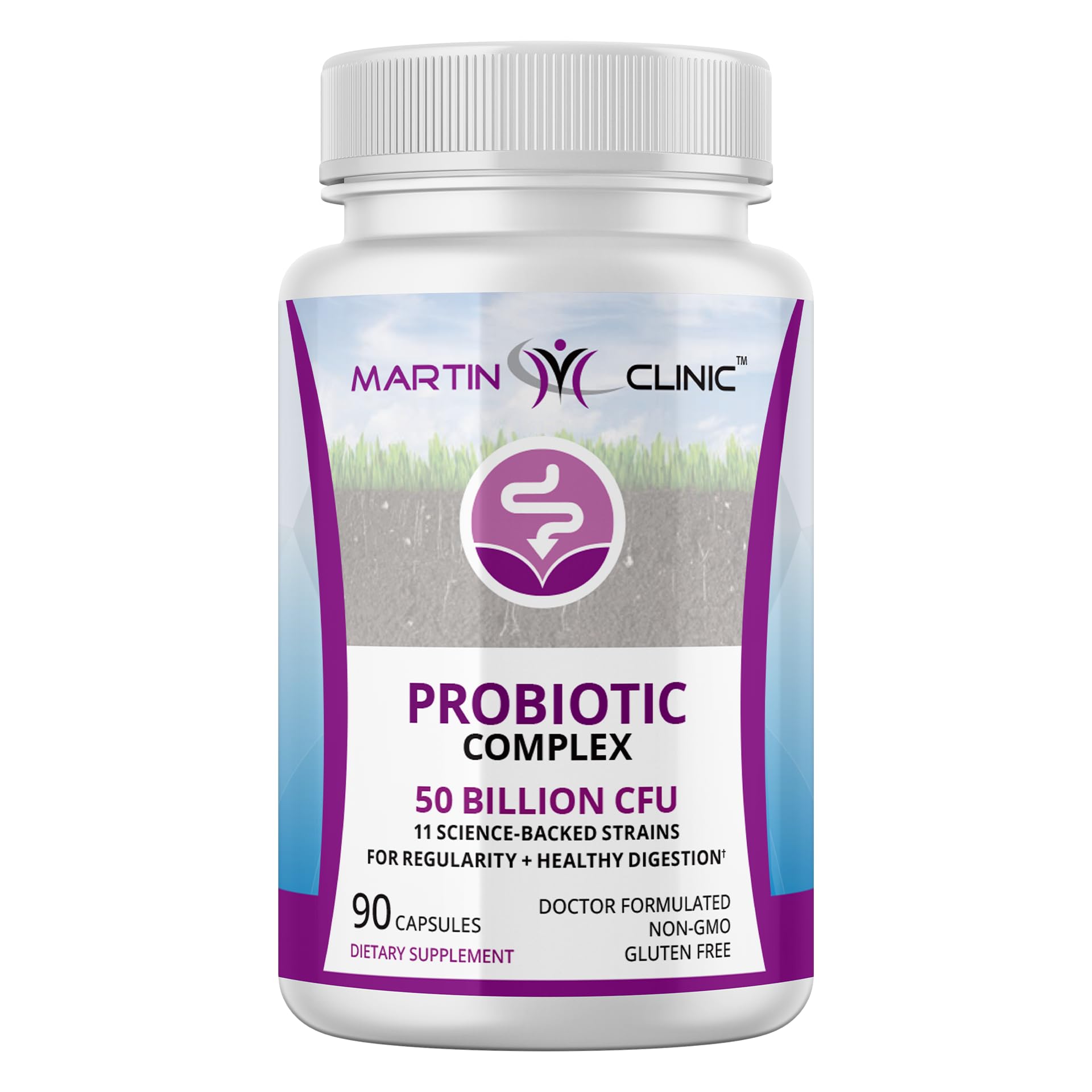 martin clinic Probiotic for Gut Health & Immune Support — Daily Digestive Balance, Bloating Relief & Better Nutrient Absorption — 60 Capsules martin clinicAu supplements
