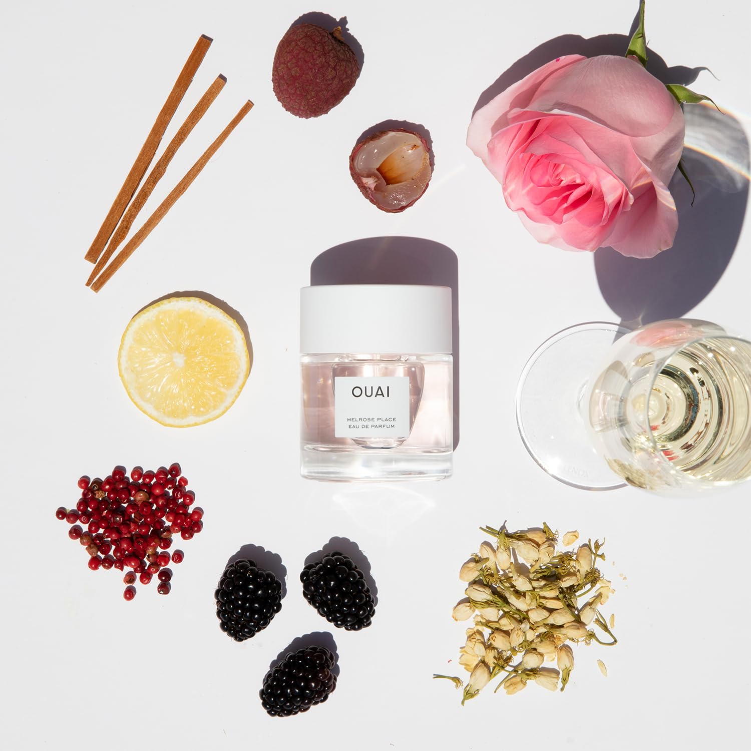 OUAI Melrose Place Eau de Parfum - Elegant Womens Perfume for Everyday Wear - Fresh Floral Scent has Notes of Champagne, Bergamot and Rose with Delicate Hints of Cedarwood and Lychee (1.7 Oz) OUAIAu supplements
