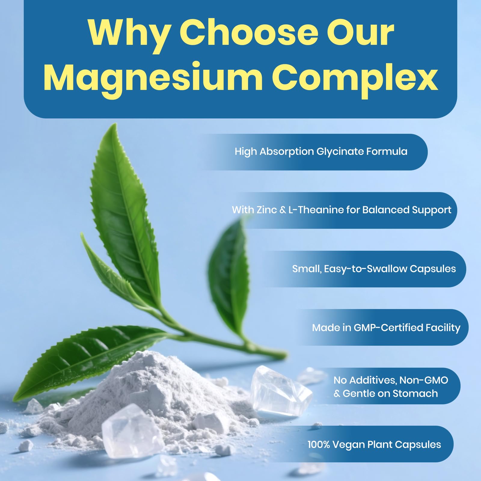 AROFUM Magnesium Glycine 200 mg, with L-theanine and Zinc Glycine – Magnesium Supplement to Help Soothe Emotions, Balance Stress, and Promote restful Sleep – Non-GMO Vegan Capsules, 120 Capsules ArofumAu supplements