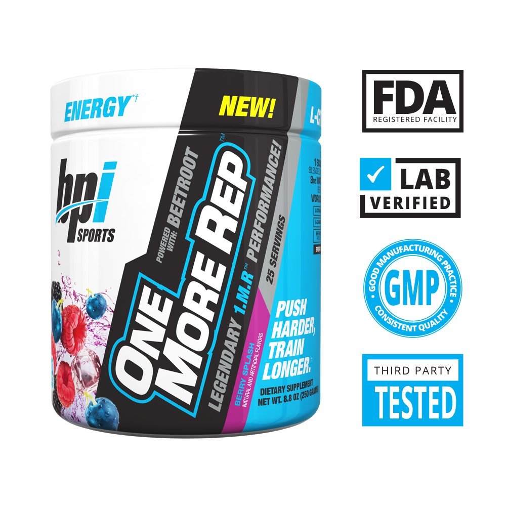 BPI Sports One More Rep Pre-Workout Powder - Increase Energy and Stamina - Intense BPI SportsUS supplements
