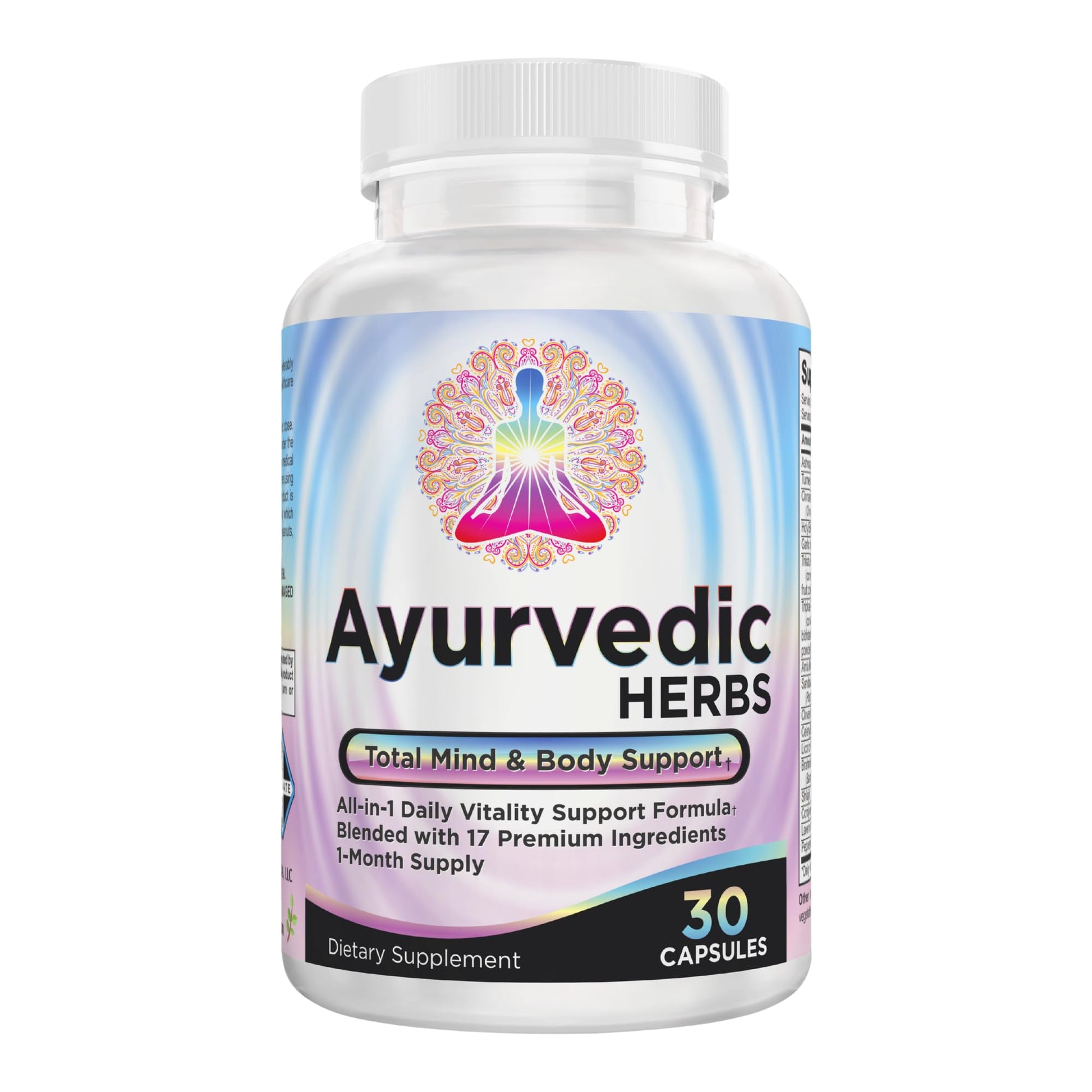 Ayurvedic Herbs 17-in-1 Supplement | Mind & Body Balance | Ayurveda Health Support Blend | Ayurvedic Supplements | 1-Month Supply | 30 Capsules Elevate Recovery SupplementsAu supplements