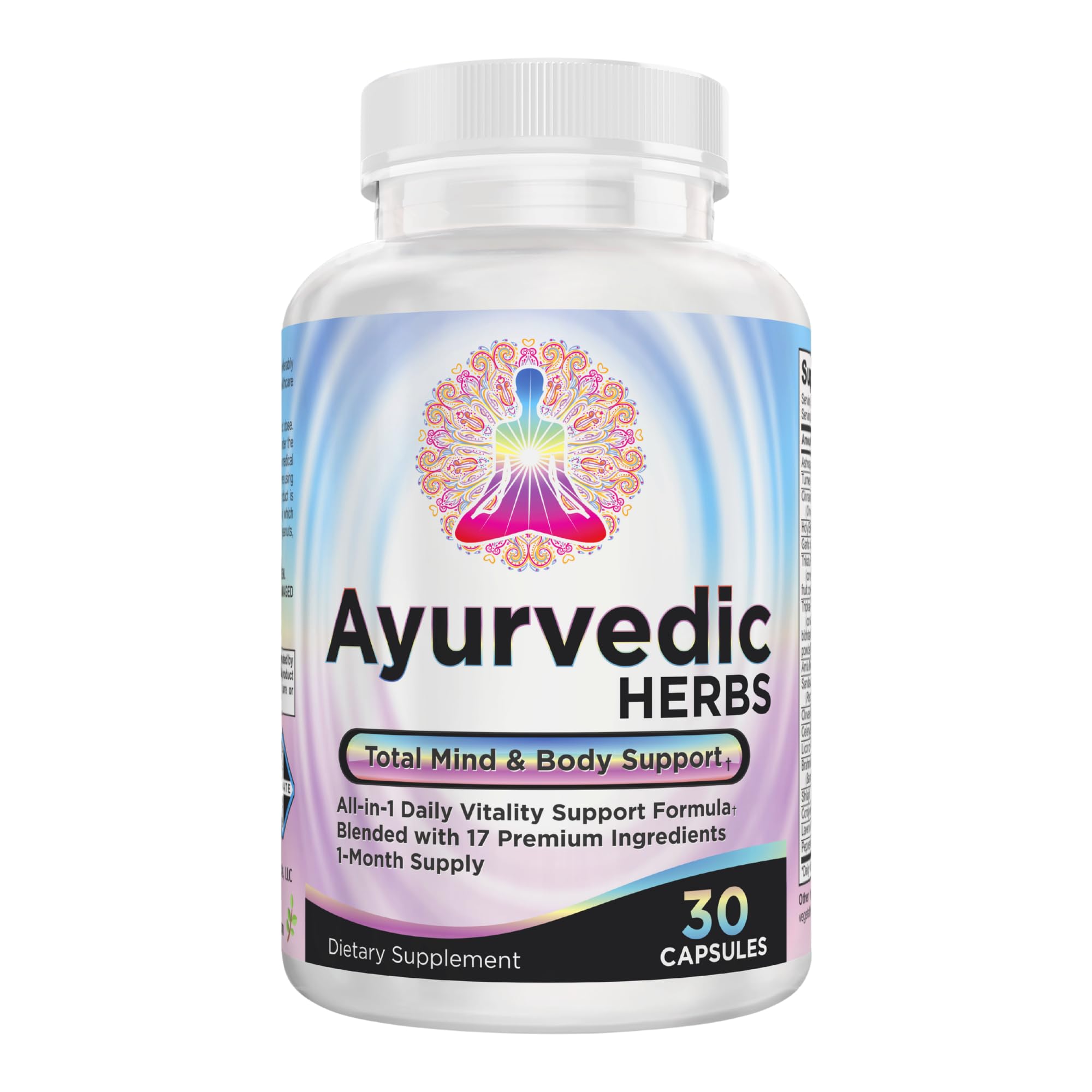 Ayurvedic Herbs 17-in-1 Supplement | Mind & Body Balance | Ayurveda Health Support Blend | Ayurvedic Supplements | 1-Month Supply | 30 Capsules Elevate Recovery SupplementsAu supplements