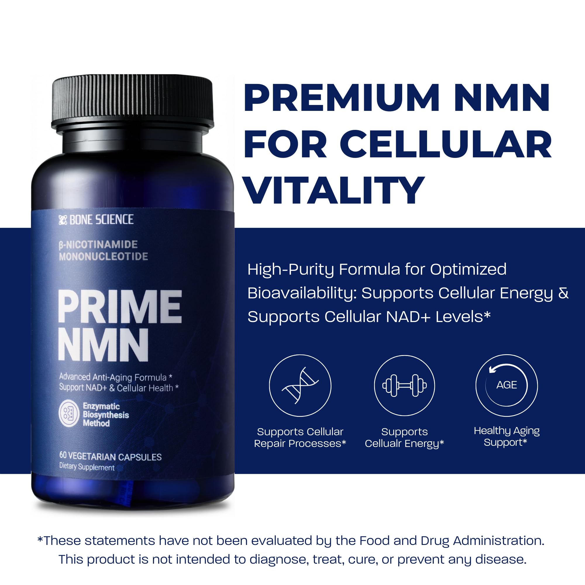 BONE SCIENCE Uthever NMN & Pterostilbene 6-in-1 Complex with Resveratrol, Glutathione & BioPerine - High Purity Stabilized NAD+ Precursor for Healthy Aging & Cellular Energy - 60 Vegetarian Capsules BONE SCIENCEAu supplements