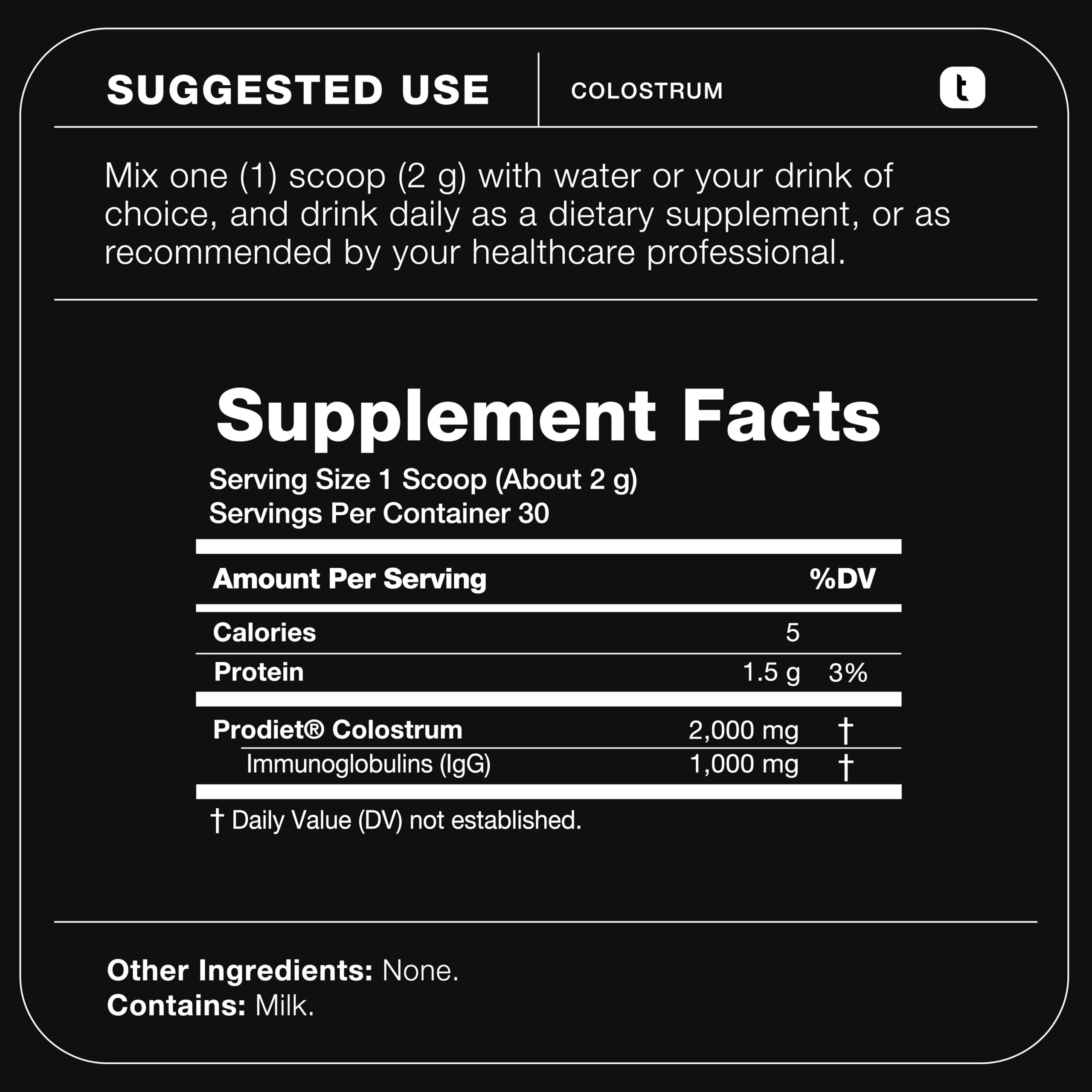Toniiq Colostrum Powder – Ultra High Potency 50% IgG Concentrate – Farm-to-Jar Traceable French Colostrum – Microfiltered for Purity – Third-Party Lab Verified – 30 Servings ToniiqAu supplements