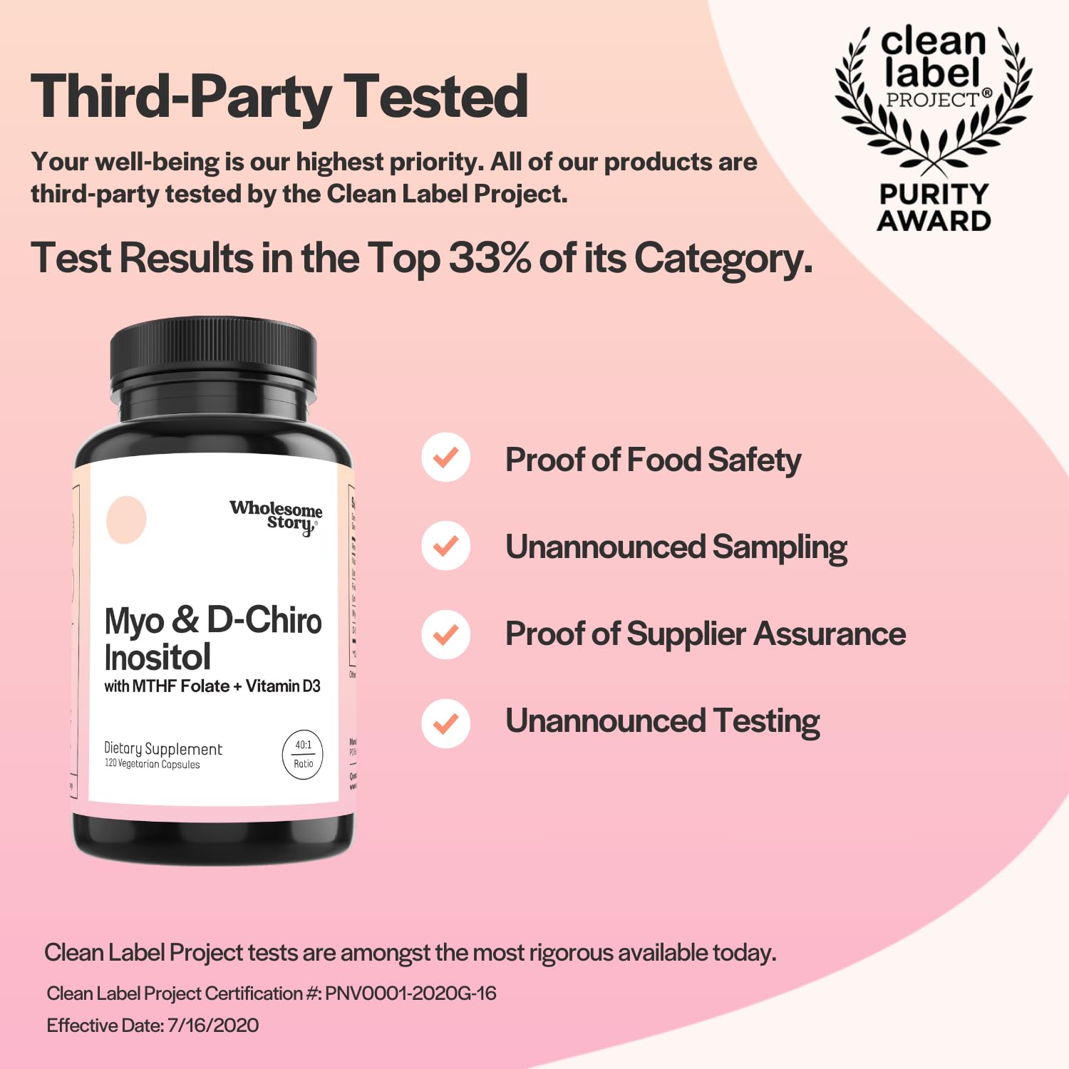 Myo-Inositol & D-Chiro Inositol Capsules with MTHF, Folate, Vitamin D| Support for Ovarian Function, Hormone Balance, & Homocysteine Levels | Fertility Supplements for Women | 40:1 Ratio Wholesome StoryAu supplements