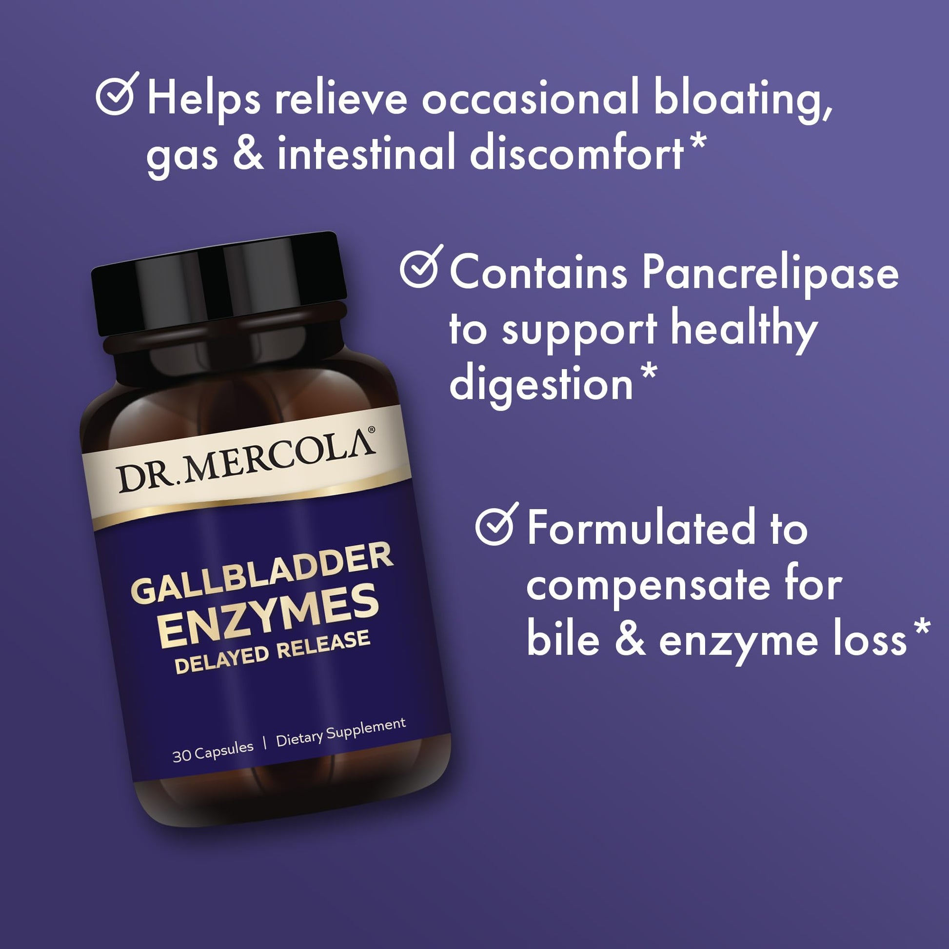 Dr. Mercola Gallbladder Enzymes, 30 Servings (30 Capsules), Dietary Supplement Dr. MercolaAu supplements