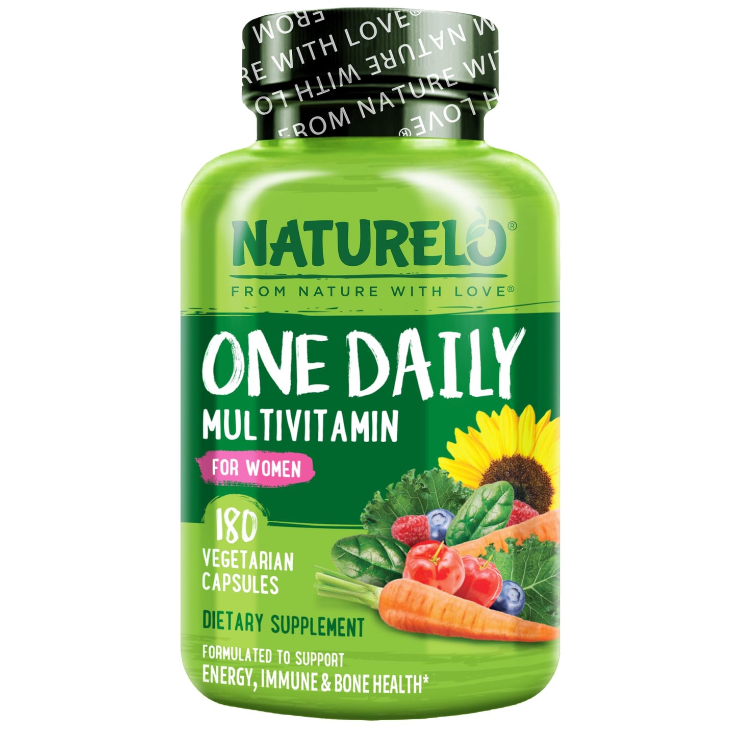 NATURELO One Daily Multivitamin for Women - Energy Support - Whole Food Supplement NATURELOUS supplements