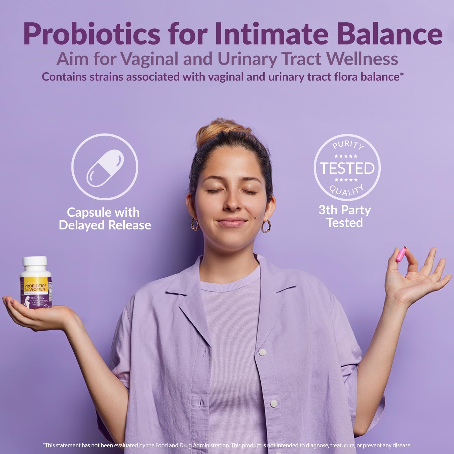 Complete Vaginal Probiotics for Women - w/Added Cranberry, D-mannose to Promote Intimate RoseAu supplements