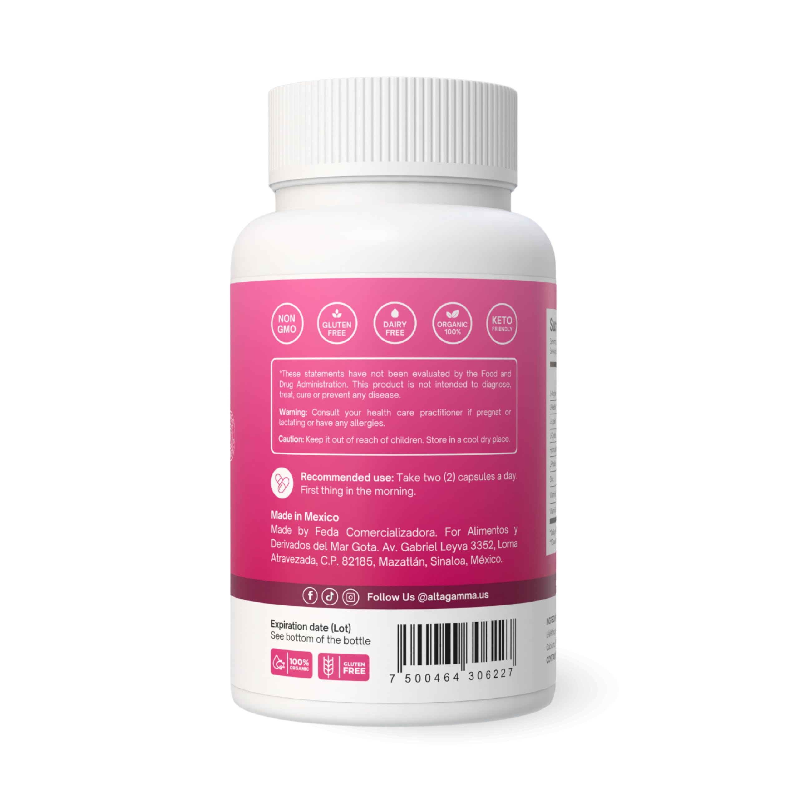 ALTAGAMMA Hair Growth Supplements - Nourishes Thinning, Strengthen Nails & Skin & Combat Hair Loss - Hair Growth Vitamins for Women & Men with Marine Collagen Peptides, 60 Capsules | 30 Day Supply ALTAGAMMAAu supplements