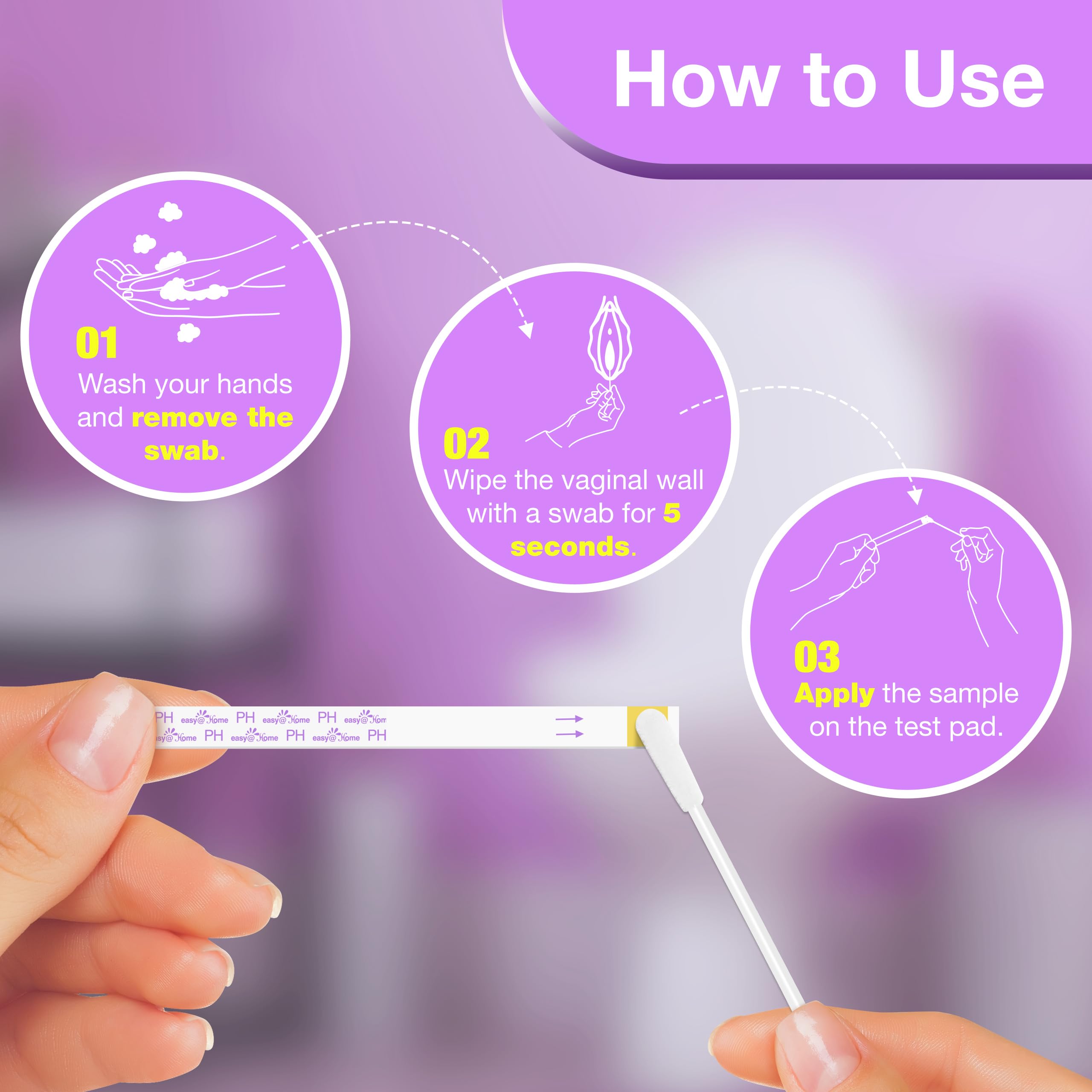 Easy@Home Vaginal pH Test -30 Strips | BV Test Kit at Home for Women | Yeast Infection Test + pH Balance Easy@HomeAu supplements