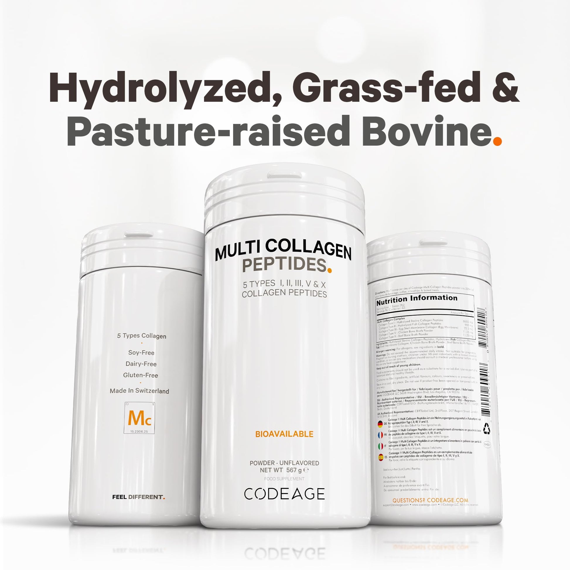 Codeage Multi Collagen Protein Powder Peptides, 2-Month Supply, Hydrolyzed, Type I, II, III, V, X Grass Fed CodeageAu supplements