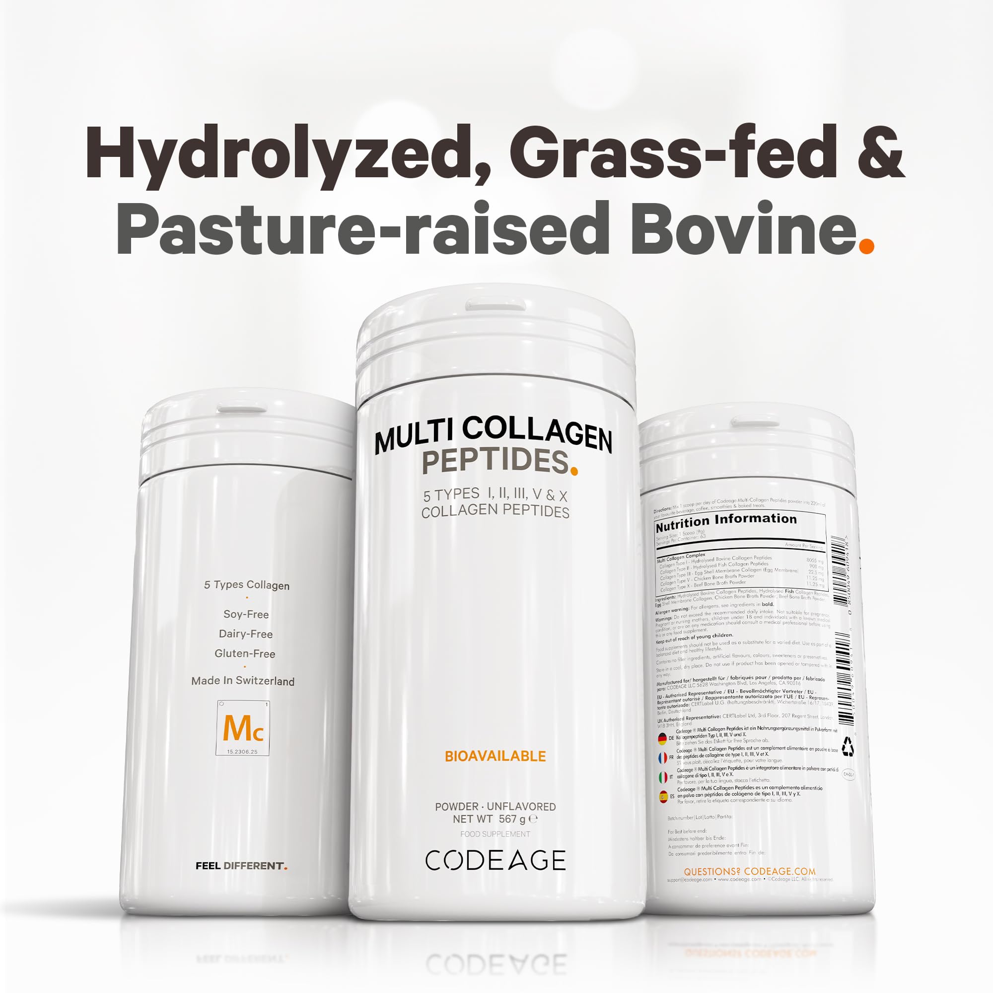 Codeage Multi Collagen Protein Powder Peptides, 2-Month Supply, Hydrolyzed, Type I, II, III, V, X Grass Fed CodeageAu supplements
