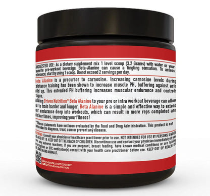 Driven Nutrition Beta Alanine, Unflavored - Preworkout Carnosine Booster for Physical Driven NutritionUS supplements