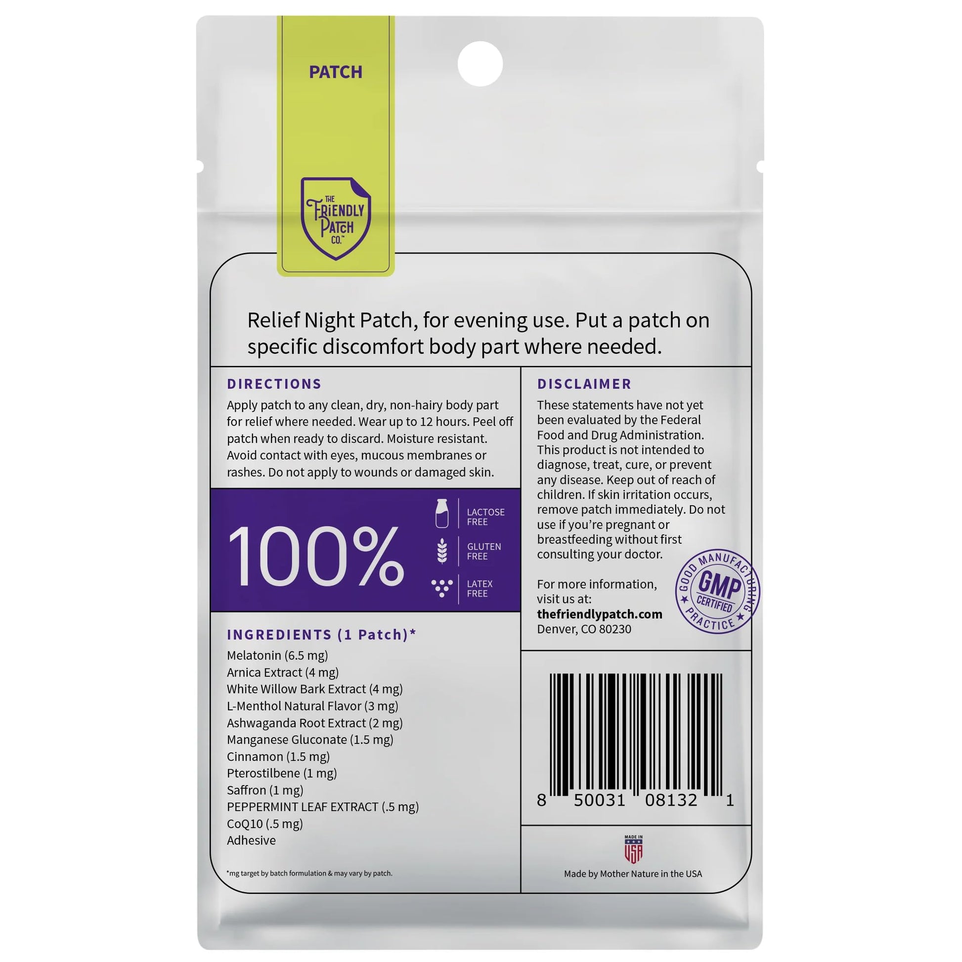 Relief Day & Night Patch Bundle - Arnica, White Willow Bark, Melatonin, Ashwagandha, Saffron & Peppermint for Soreness, Discomfort & Sleep Support for Women and Men - 16 Plant-Powered Patches The Friendly Patch CO.Au supplements