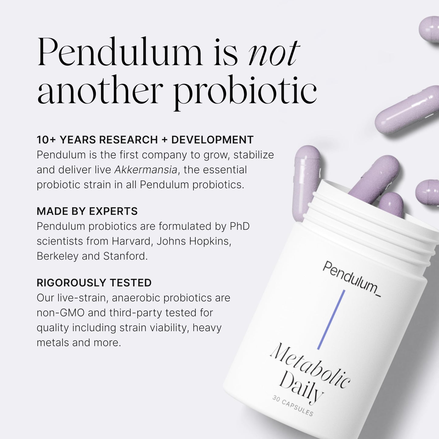 Pendulum Metabolic Daily - Multi-Strain Probiotic with Akkermansia muciniphila to Support Metabolism and Sustain Energy Levels PendulumUS supplements