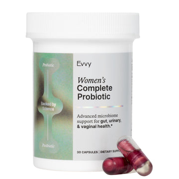 Evvy Women's 3-in-1 Complete Probiotic I Daily Probiotic Supplement to Reduce Bloating I Supports Gut, Urinary & Vaginal Health | Includes Vaginal Probiotics for Feminine Care | 30 Day Supply EvvyAu supplements