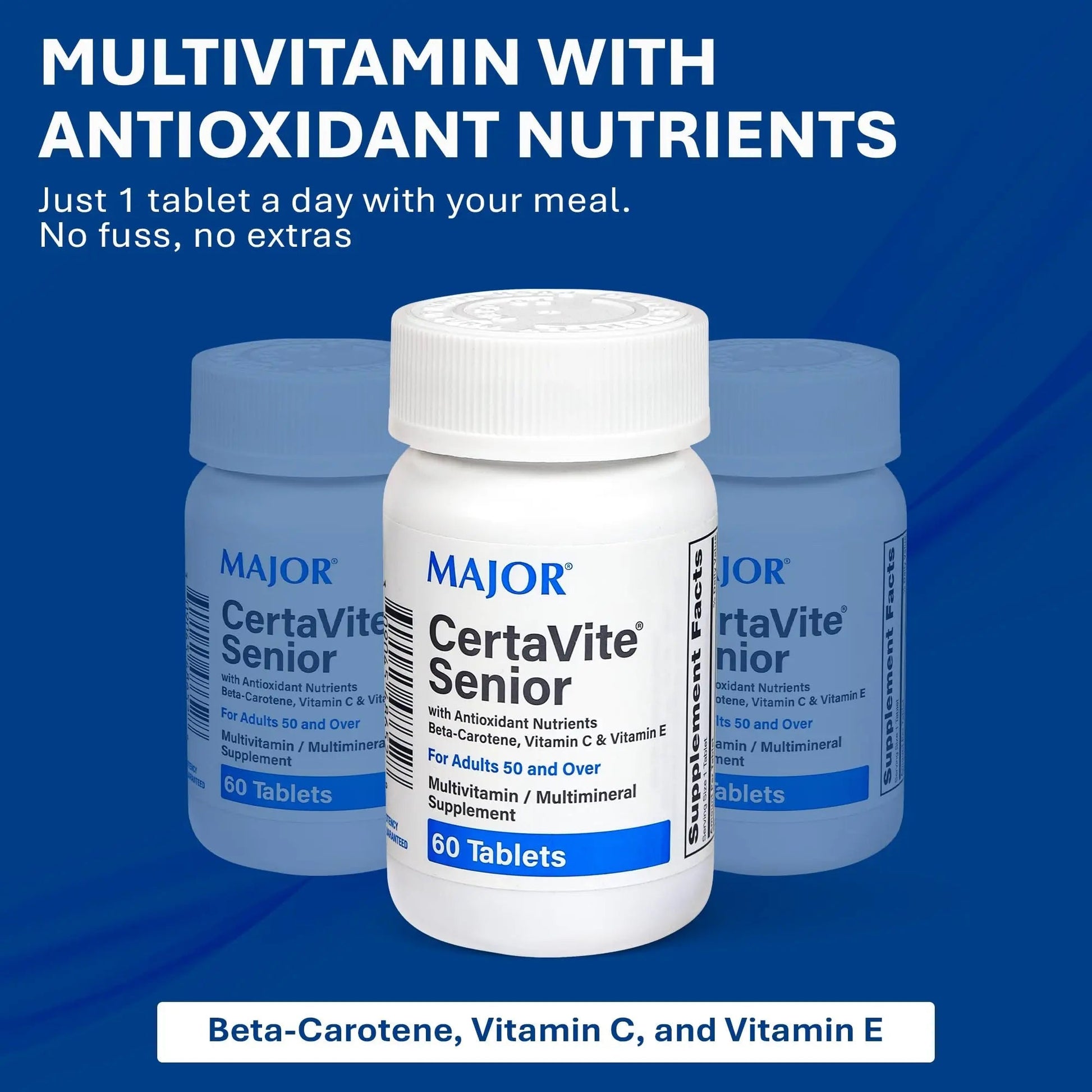 MAJOR CertaVite Senior Multivitamin with Antioxidants – Multivitamin for Women and Men with Beta-Carotene, Iron MAJORAu supplements