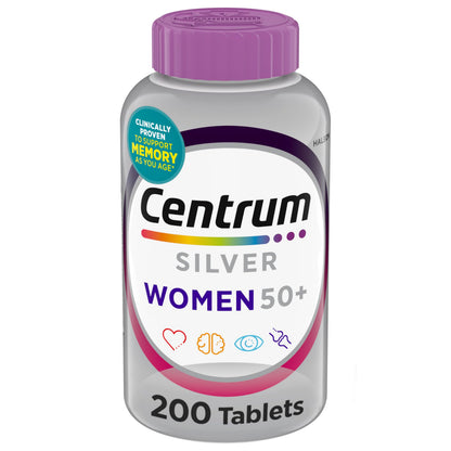 Centrum Silver Women's Multivitamin for Women 50 Plus, Multivitamin/Multimineral Supplement with Vitamin D3, B Vitamins, Non-GMO Ingredients CentrumUS supplements