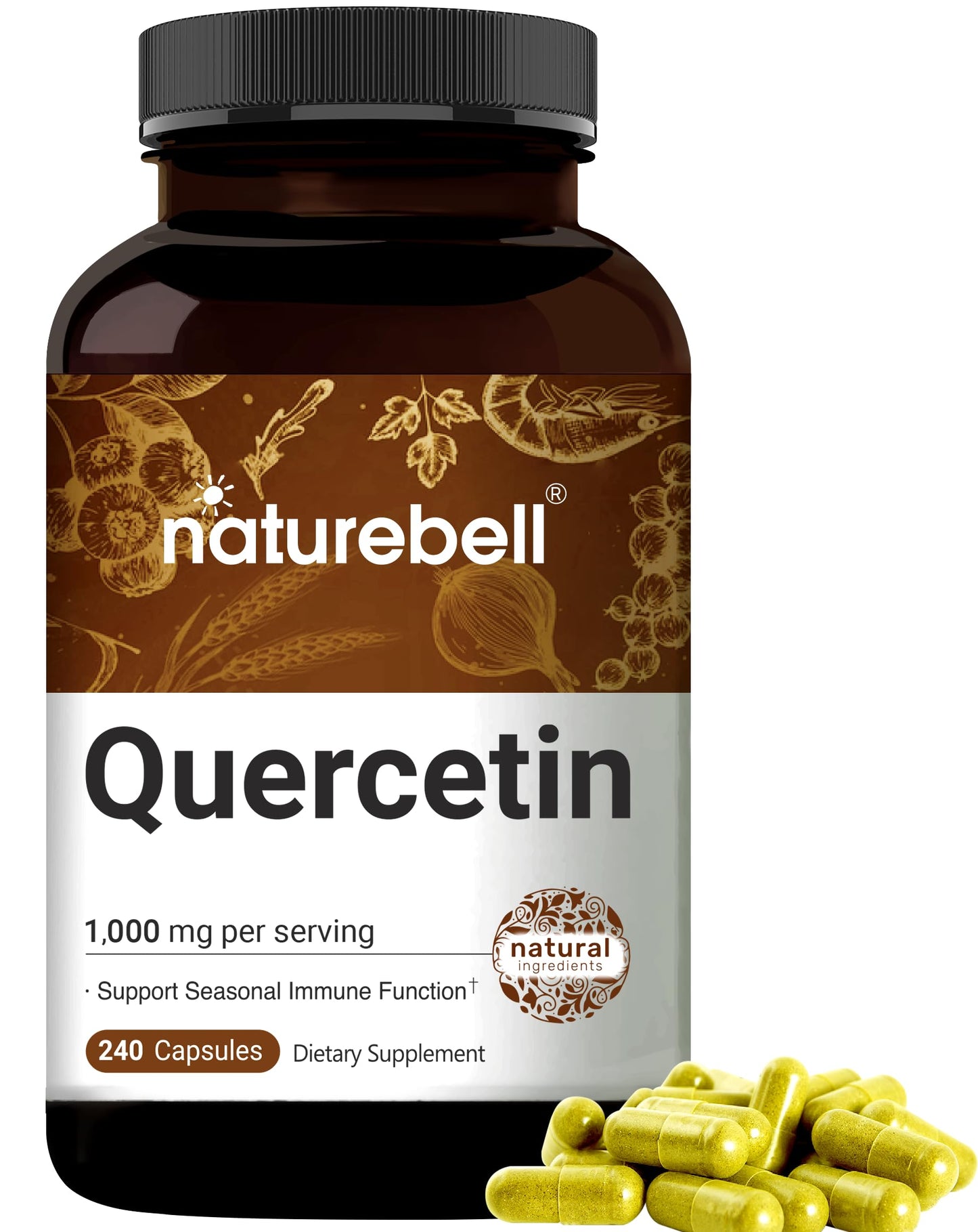 NatureBell Quercetin 1000mg Per Serving | 240 Capsules, Ultra Strength Quercetin NatureBellUS supplements