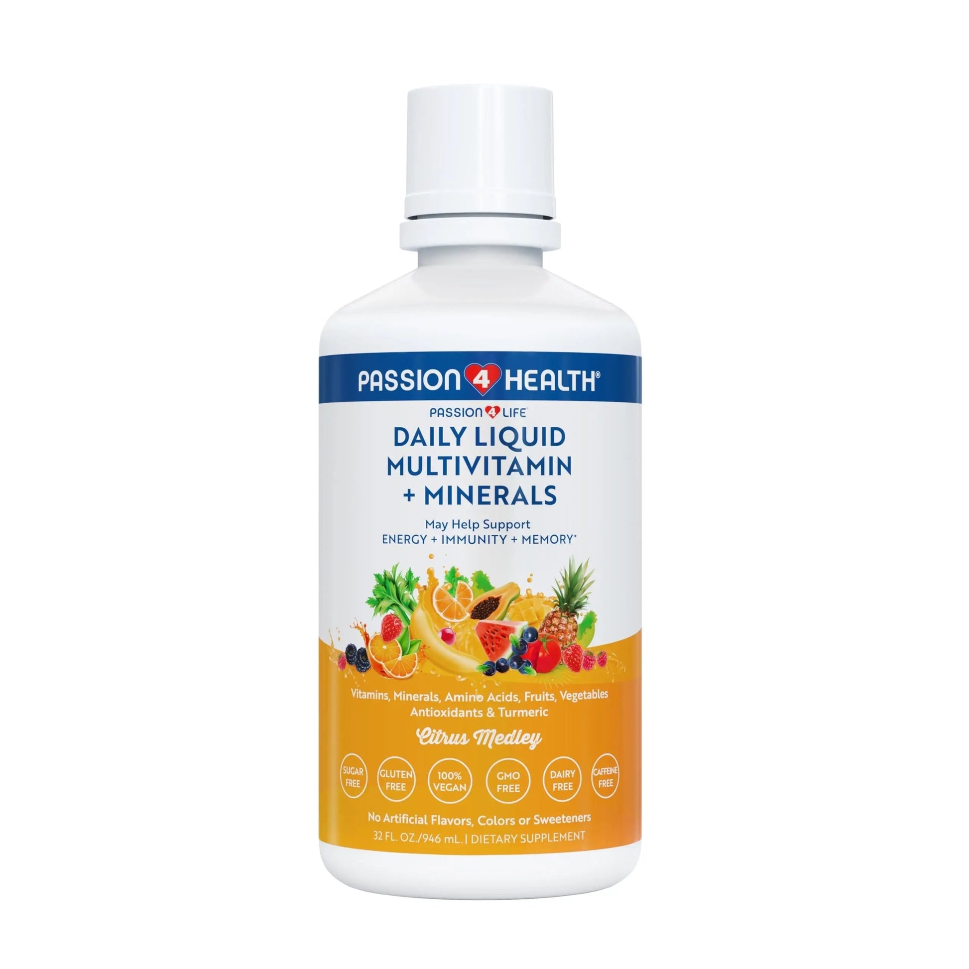 Passion 4 Life Mega Liquid Multivitamins, Trace Minerals, Amino Acids, Turmeric for Adults, Men, Women, Teens, Kids Passion 4 LifeAu supplements