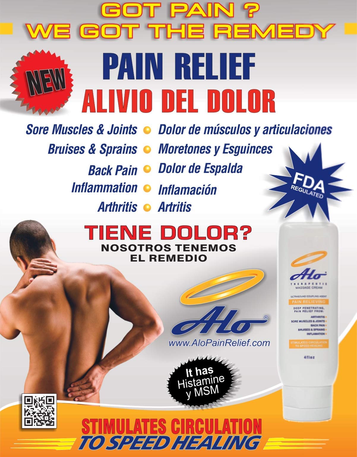 ALO Pain Relief Cream Therapy(32 oz with Pump) for Arthritis, Back Pain, Sciatica, Plantar Fasciitis, Tennis Elbow, Sore Muscles & Joints Inflammation - Working Out Aches, Acute Pain and Chronic Pain ALO Pain Relief CreamAu supplements