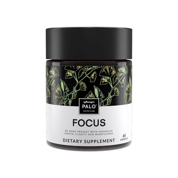 PALO Focus Brain Booster Natural Supplement Nootropic for Memory, Focus, Learning, Reall, Attention and Cognition - Ginkgo Biloba, Bacopa, Gotu Kola, Ashwagandha, Mucuna 60 Capsules PALOAu supplements