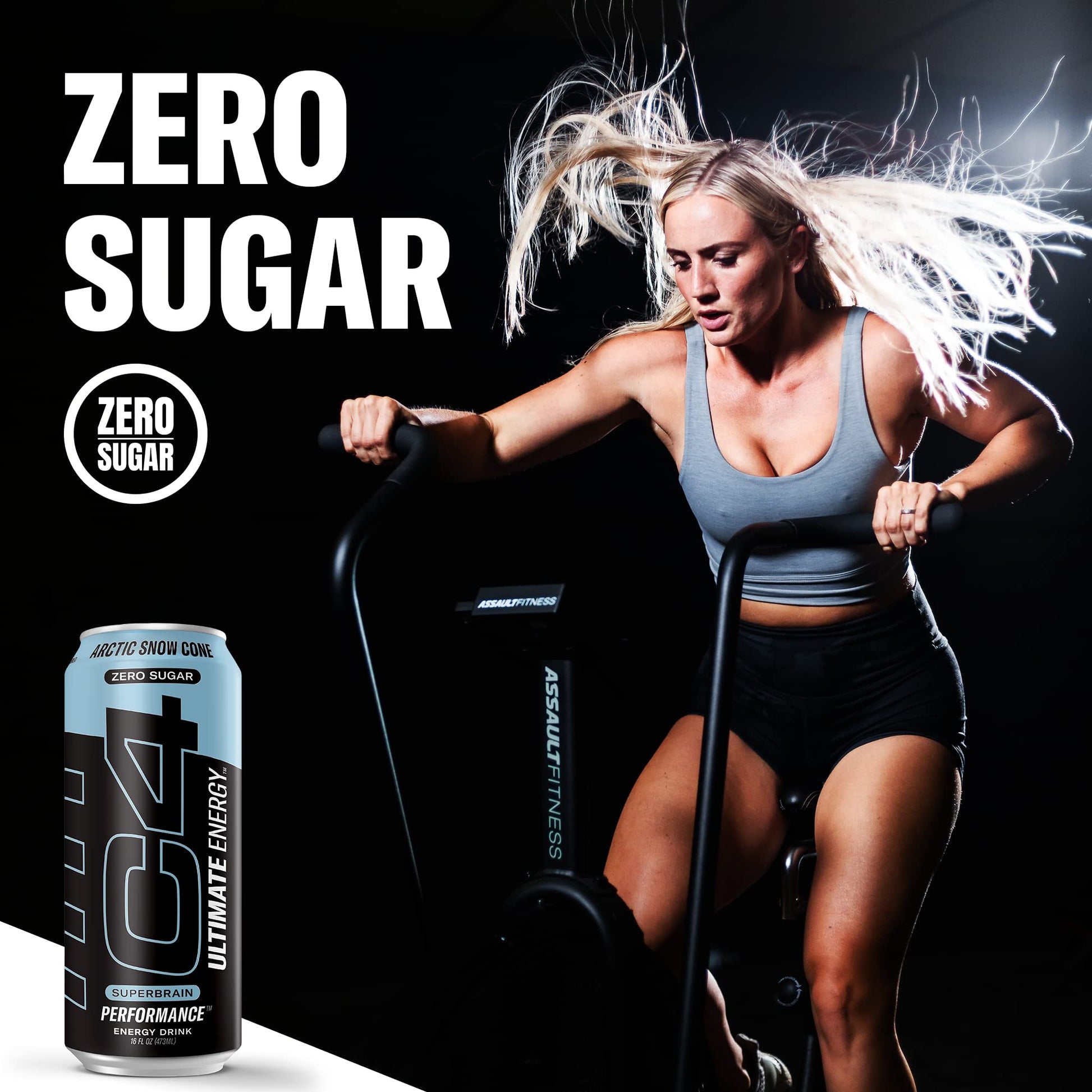 C4 Ultimate Sugar Free Energy Drink 16oz (Pack of 24) | Arctic Snow Cone | Pre Workout CellucorAu supplements