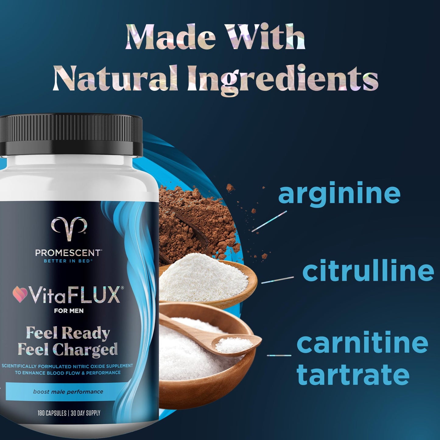 VitaFLUX Triple Power Nitric Oxide Supplement for Male Performance + VitaFLUX Women's PromescentUS supplements