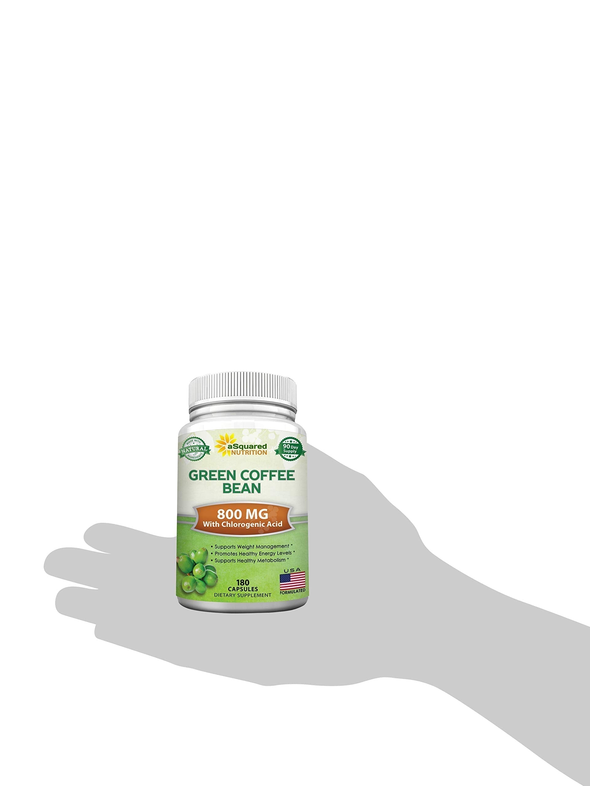aSquared Nutrition Natural Green Coffee Bean Formula-180 Capsules-Max Strength GCA aSquared NutritionAu supplements