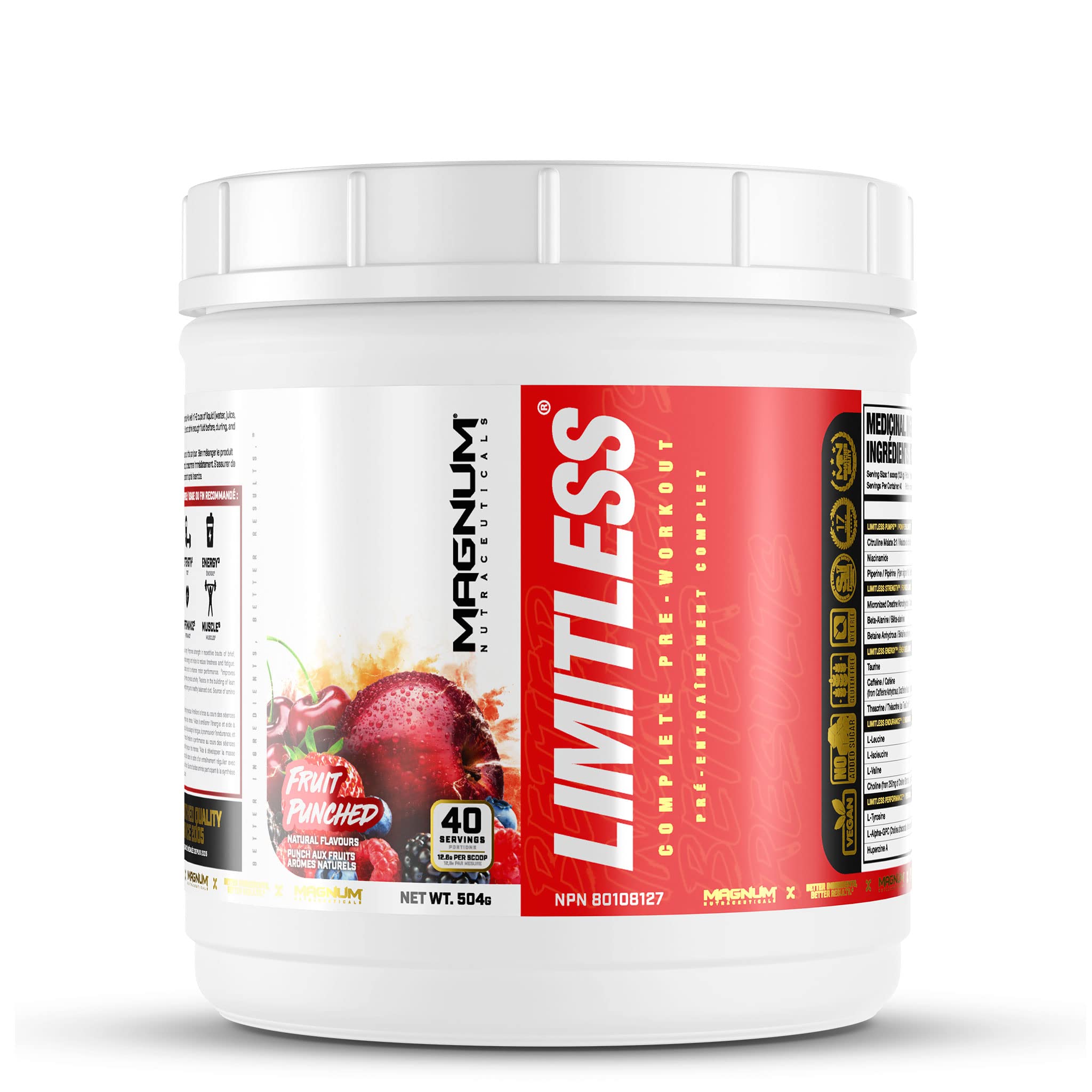LIMITLESS Magnum 504g - Muscle Workout Powder, Sport Pre Workout for Men and Women LIMITLESSAu supplements