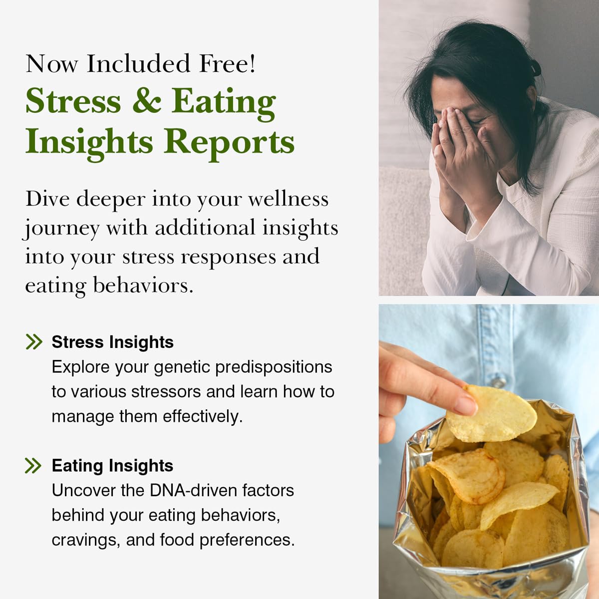 GenoPalate Nutrition DNA Test Kit | 100+ Optimal Foods & Tailored Diet | Genetic Health Report & Personalized Wellness | Macro & Micronutrient Recommendations | Stress & Eating Insights GenoPalateAu supplements