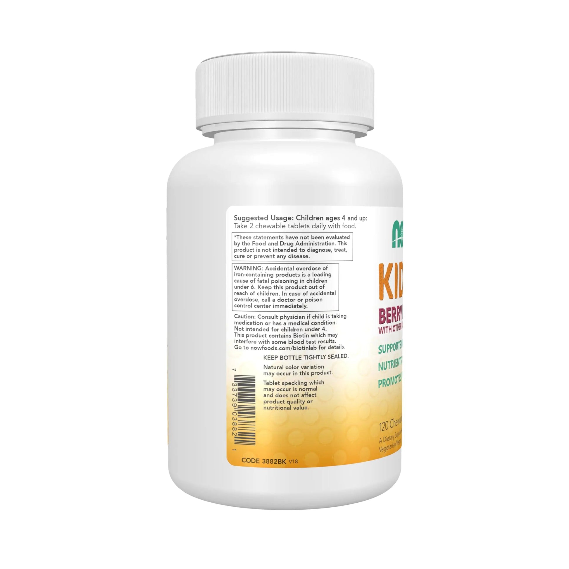 NOW Kids Supplements, Kid Vits Multivitamin, Berry Lemonade Flavor, 120 Chewable Tablets NOW FoodsAu supplements