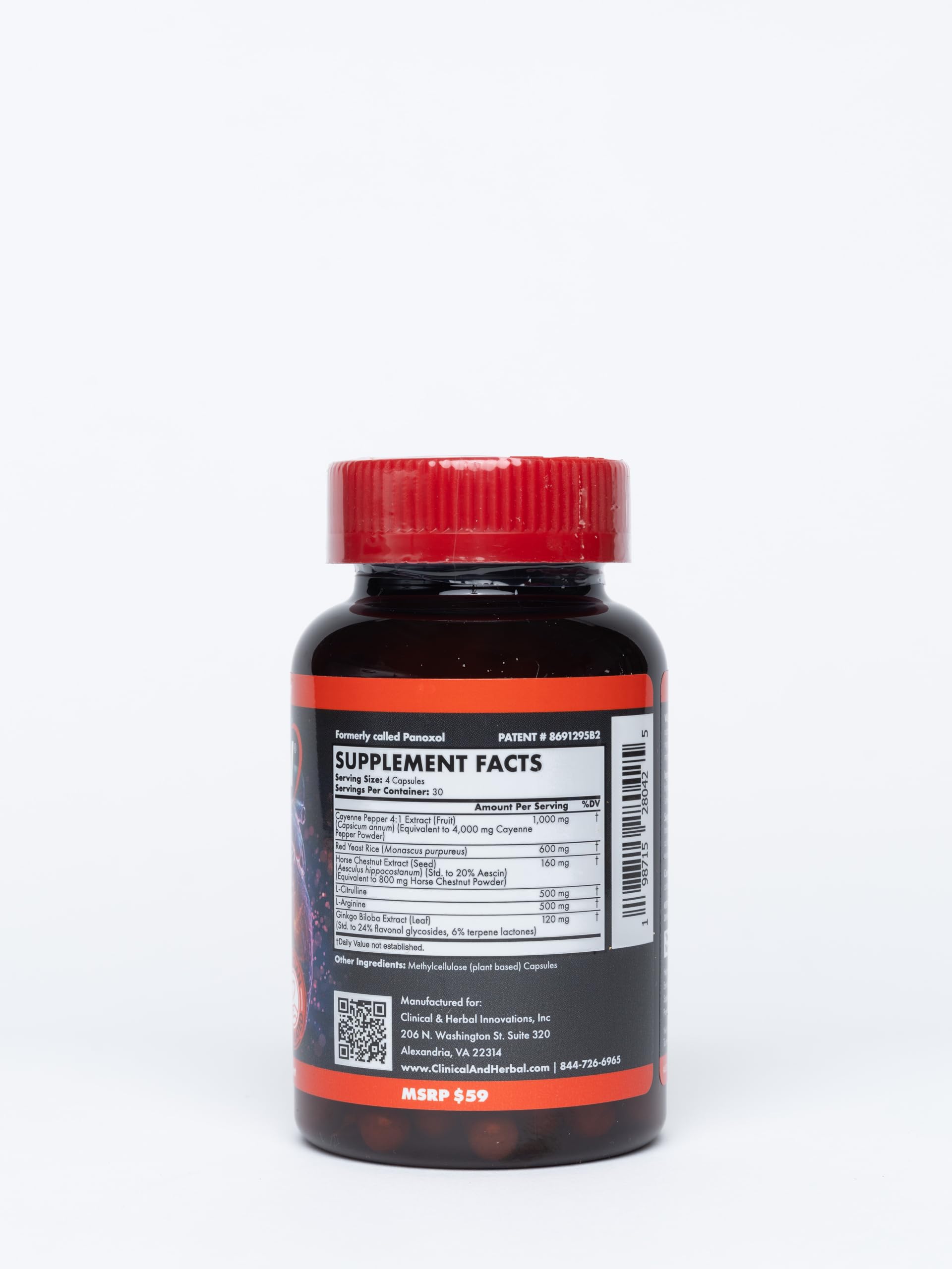 Vasonoxol U.S. Patented Nitric Oxide Supplement for Blood Pressure Support 2880mg - Physician Formulated Vascular Health Formula with L-Arginine & L-Citrulline - Vegan, Non-GMO (120 Capsules) PanoxolAu supplements
