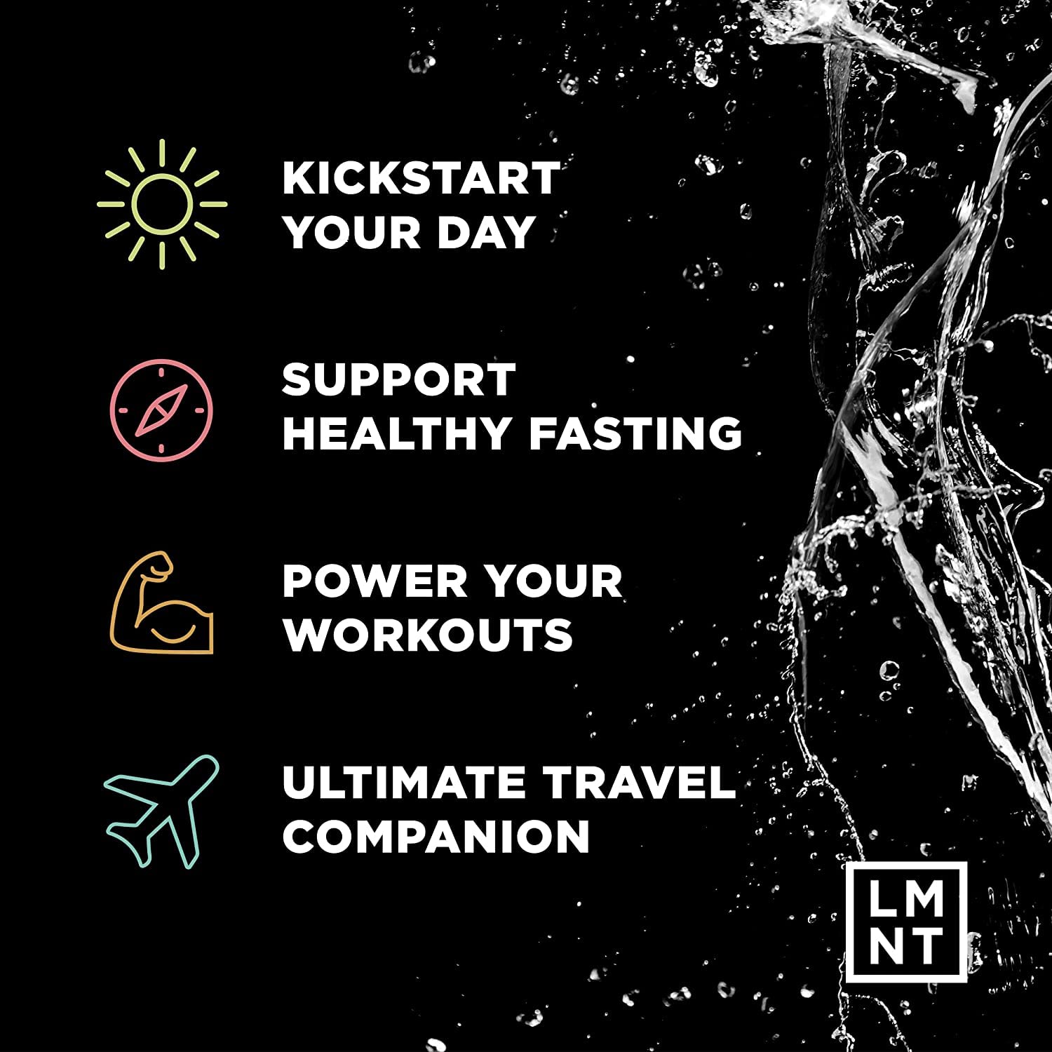 LMNT Zero Sugar Electrolytes - Sample Pack | Drink Mix | 8-Count Drink LMNTUS supplements