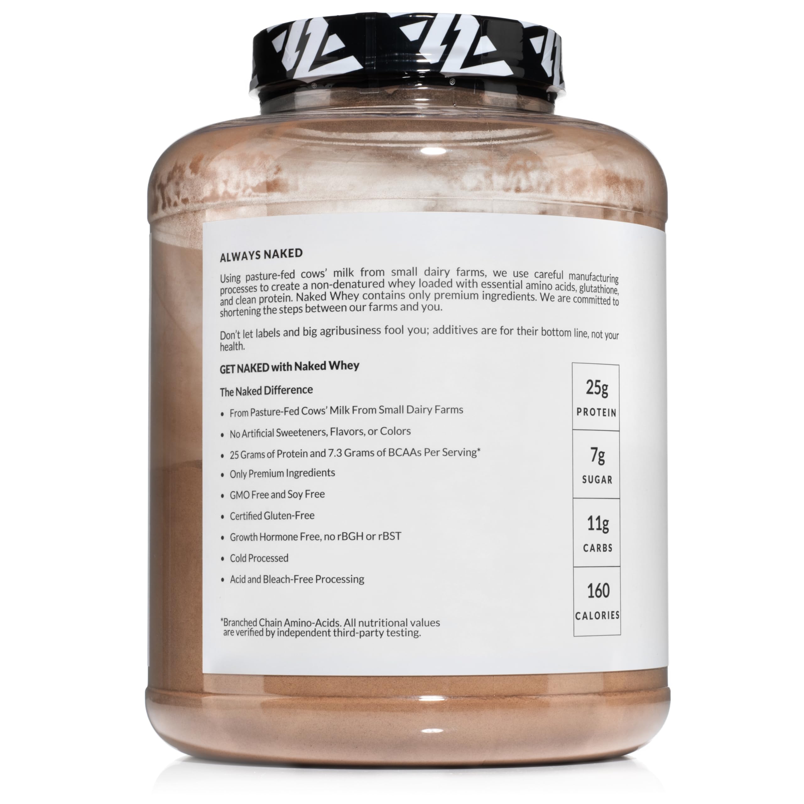 NAKED Whey Double Chocolate Grass Fed Whey Protein Powder, No GMO, No Soy NAKEDUS supplements