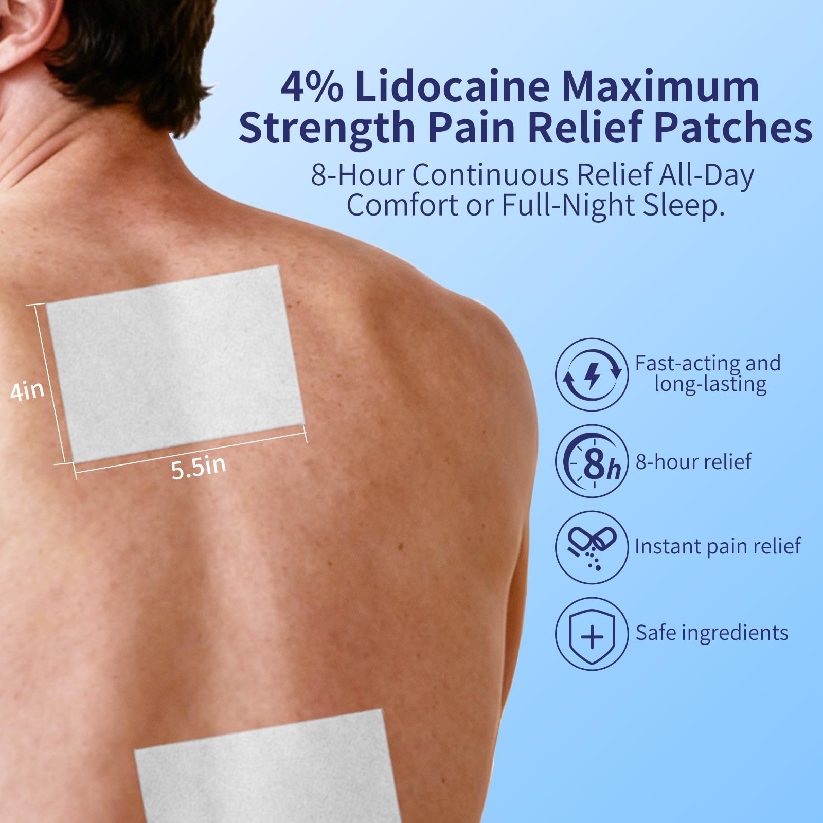 Chimera GUARD 4% Lidocaine Pain Relief Patches (80ct) - F-SA/H-SA Eligible Maximum Strength Numbing Gel Patch for Muscle, Joint, Nerve, Sciatica Pain - Odorless, Stay-Put & 8-Hour Long Lasting Chimera GUARDAu supplements