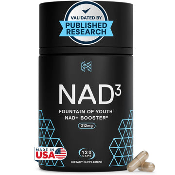 HPN NAD3 Clinical NAD+ Booster, Cellular Health & Natural Energy - NAD Supplement for Healthy Aging, Metabolic Support, NRF2 & Longevity, Nicotinamide Riboside & NMN Alternative, 120ct, 60-Day Supply HPNAu supplements