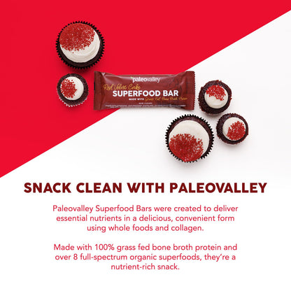Paleovalley Superfood Bars – Red Velvet– 10 Pack – 9g Protein per Bar – Gluten-Free, Grain-Free, Paleo, Non-GMO – On-the-Go Snack PaleovalleyUS supplements