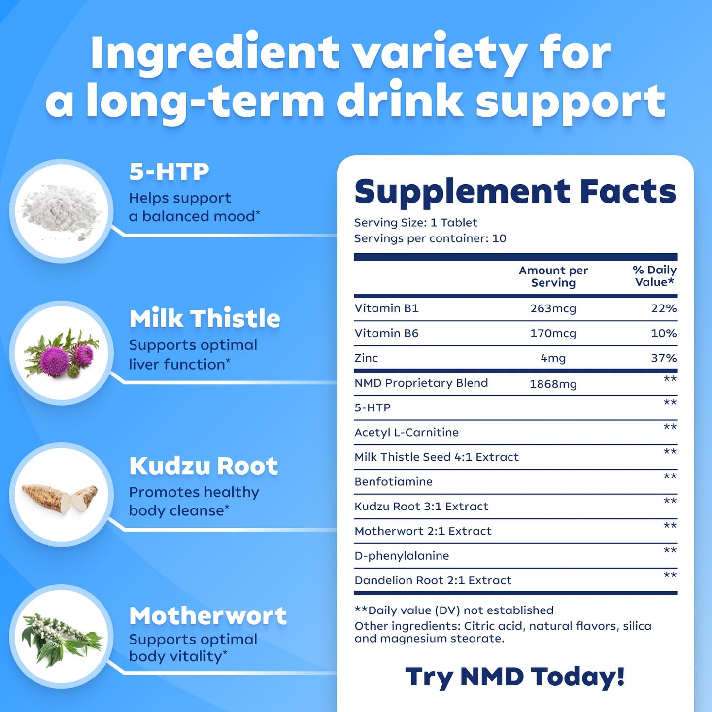 NoMoreDrinks Alcohol Cravings Reducer - Stop Drinking Alcohol Supplements & Liver ErectogenUS supplements
