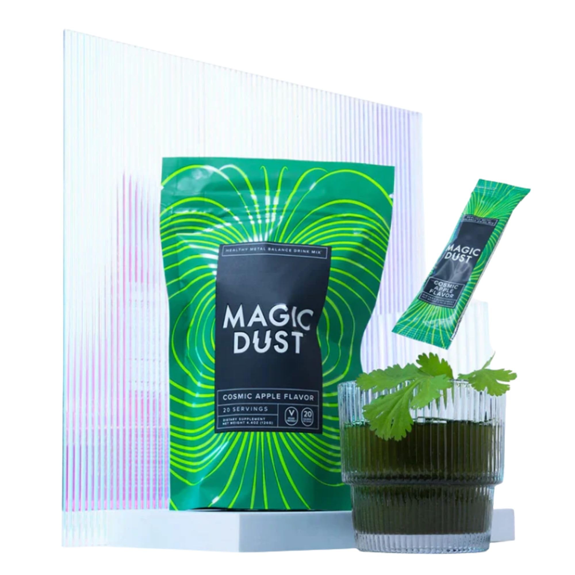 InnoSupps Magic Dust Super Greens Powder Drink Mix Packets with Chlorella Powder - Gut Health, Immune Support, & Energy Support - Vitamins & Mineral Supplement for Health, Cosmic Apple (20 Servings) InnoSuppsAu supplements