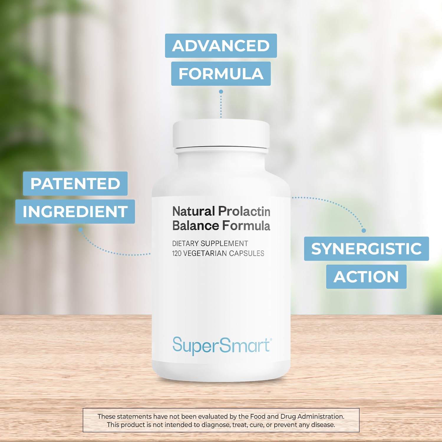 Supersmart - Natural Prolactin Balance Formula - with p5p Vitamin B6, Maca Root, Ashwagandha | Gluten Free - 120 Vegetarian Capsules SupersmartAu supplements