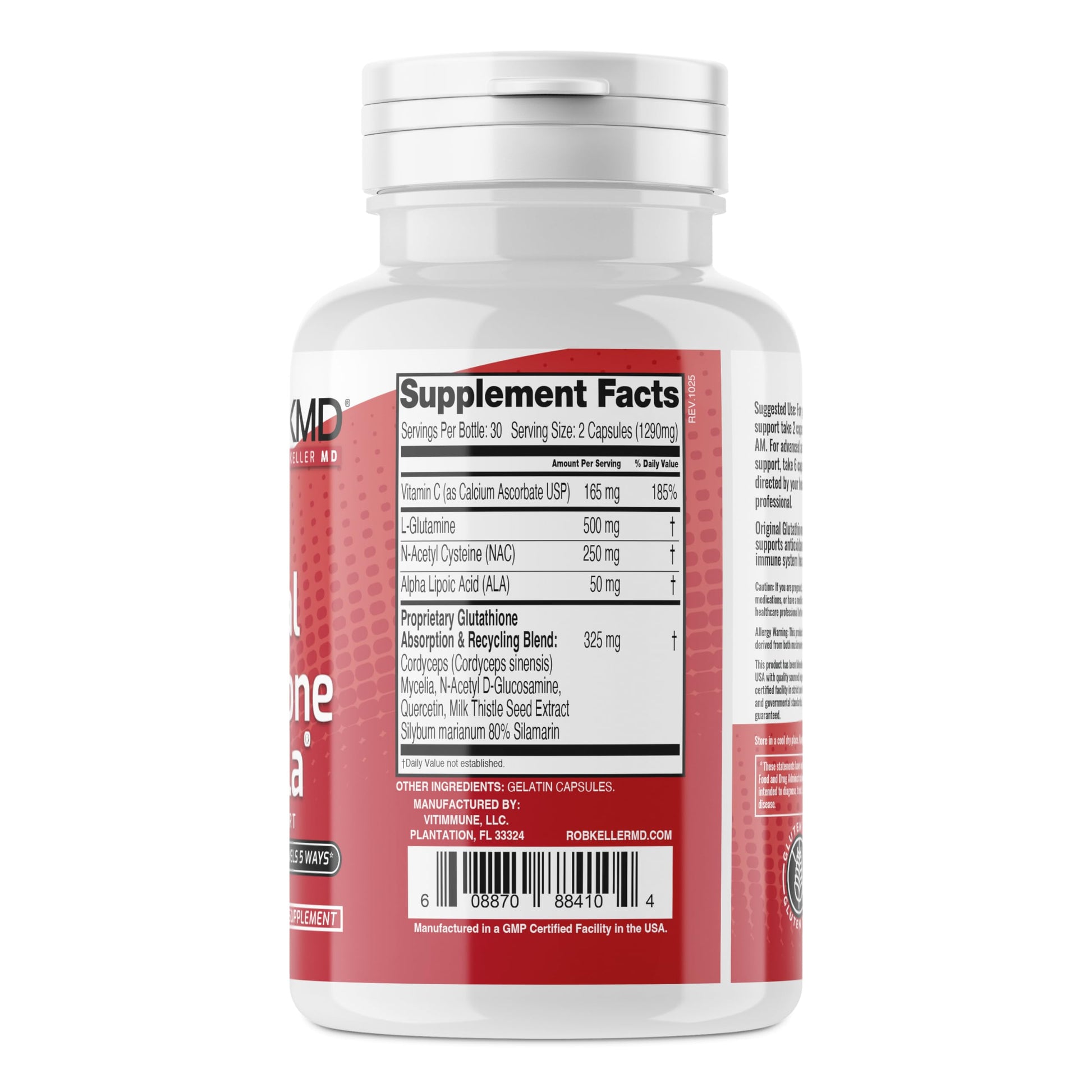 Original Glutathione Formula Essential Support, RobKellerMD, Advanced Antioxidant Formula, Helps Body Produce Glutathione Naturally for Detox, Immune Health, Mental Clarity, & Daily Wellness, 60 caps Rob Keller MDAu supplements
