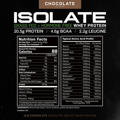 Muscle Feast Grass-Fed Whey Protein Isolate, All Natural Hormone Free Pasture Raised Muscle FeastUS supplements