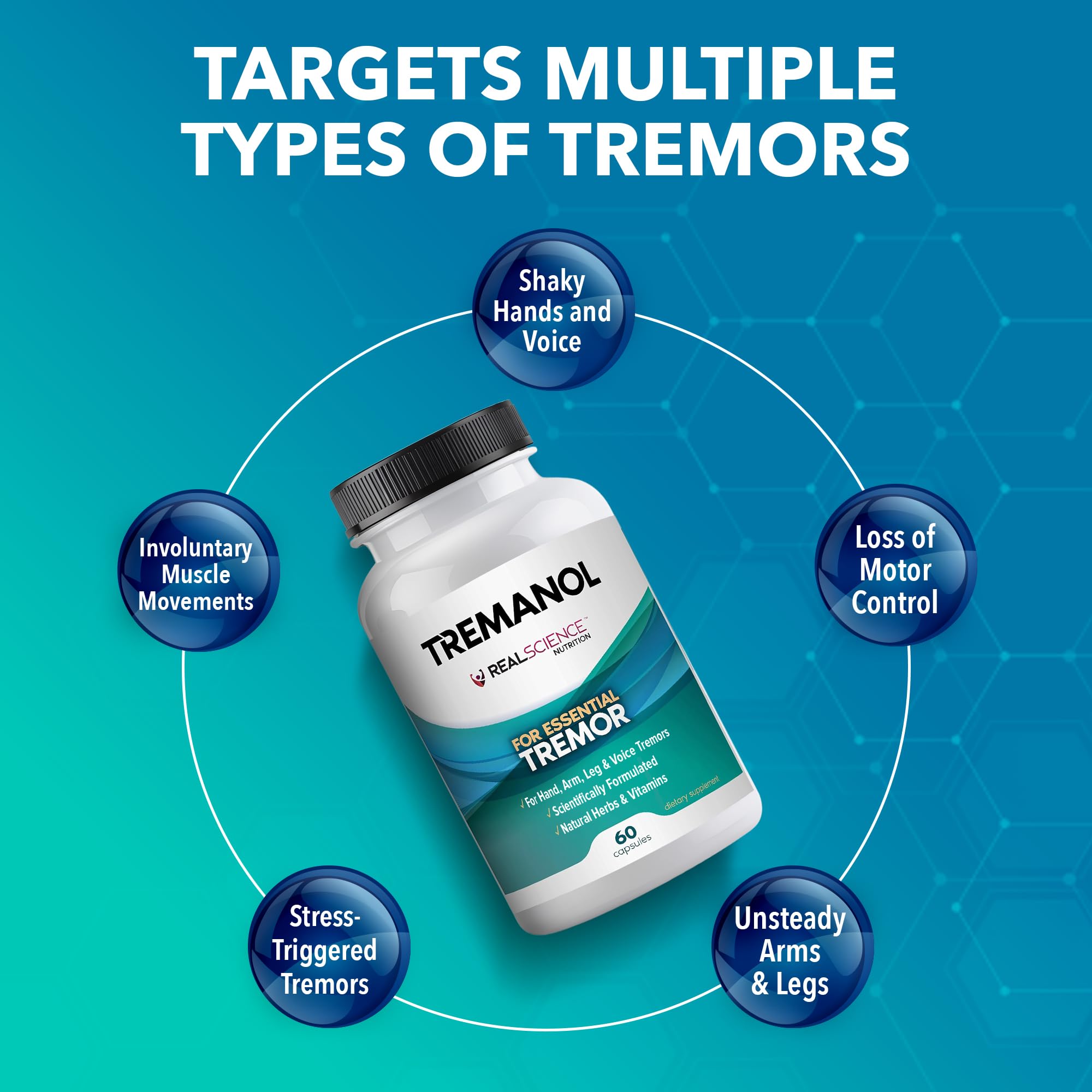 Tremanol Natural Aid Herbal Supplement – Includes Vitamin B2 & B12, Passionflower & Skullcap – 60 Caps (Pack of 6) – Made in USA TremanolAu supplements