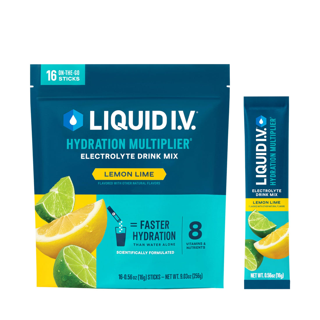 Liquid I.V.® Hydration Multiplier - Lemon Lime | Electrolyte Powder Drink Mix | 1 Pack (16 Servings) Liquid I.V.US supplements