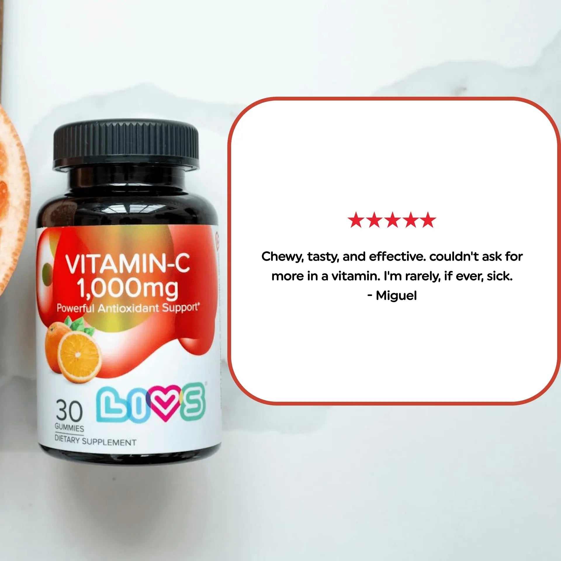 Vitamin C 1000mg Gummies for Kids & Adults |Antioxidant & Immune Support Supplement | Vegan Multivitamin for Hair, Skin & Nails LIVSAu supplements