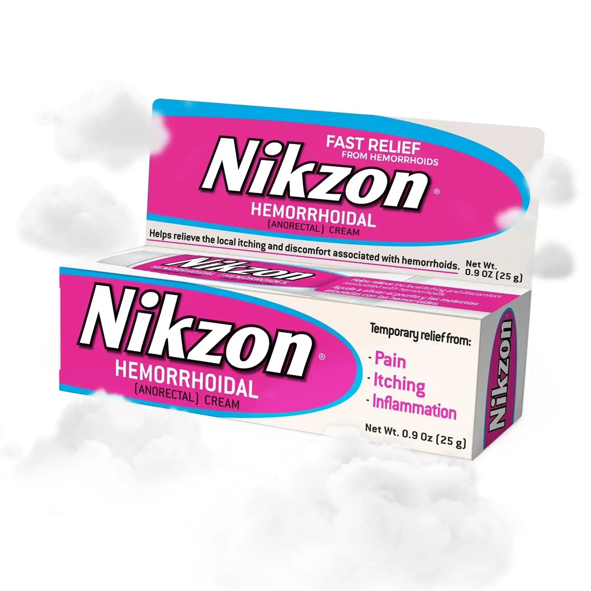 Nikzon Hemorrhoid Cream | Double Effect for Pain & Swelling, Numbs Irritated Anorectal Area, Soothing & Fast-Acting Formula, Dual-Action Hemorrhoid Treatment, 0.9 Oz, 1-Pack NikzonAu supplements