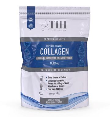 Hydrolysed Collagen Powder (Bovine) - High Protein Grass Fed Unflavoured Peptides The Intelligent HealthUS supplements