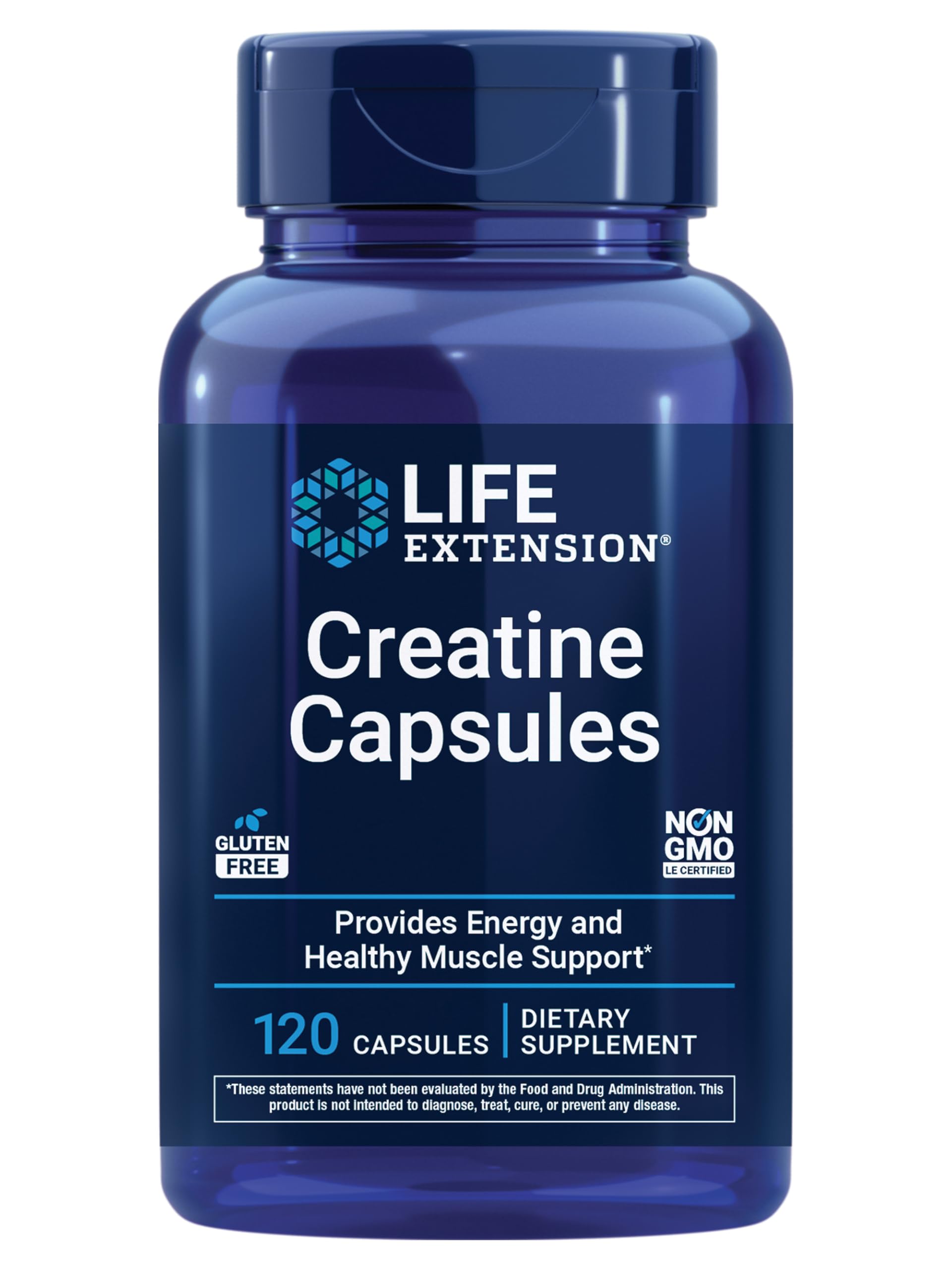 Life Extension Creatine Capsules – Creatine Monohydrate – Promotes Strength, Lean Muscle, Healthy Endurance – Non-GMO, Gluten-Free – 120 Capsules Life ExtensionAu supplements