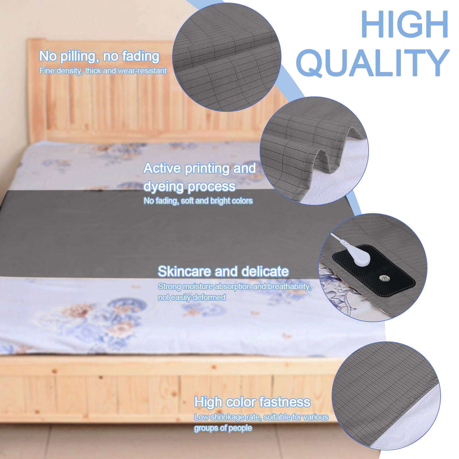 Grounding Mat for Bed, Grounding Sheets Blanket with Grounding Cord, Earthing Mat Grounding Pad ReaengAu supplements